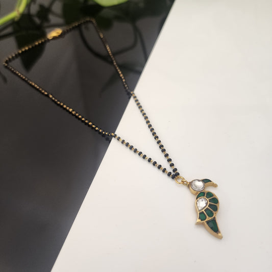 pendant silver black beads chain -rch479 92.5 silver ramala jewelry / ramala collections