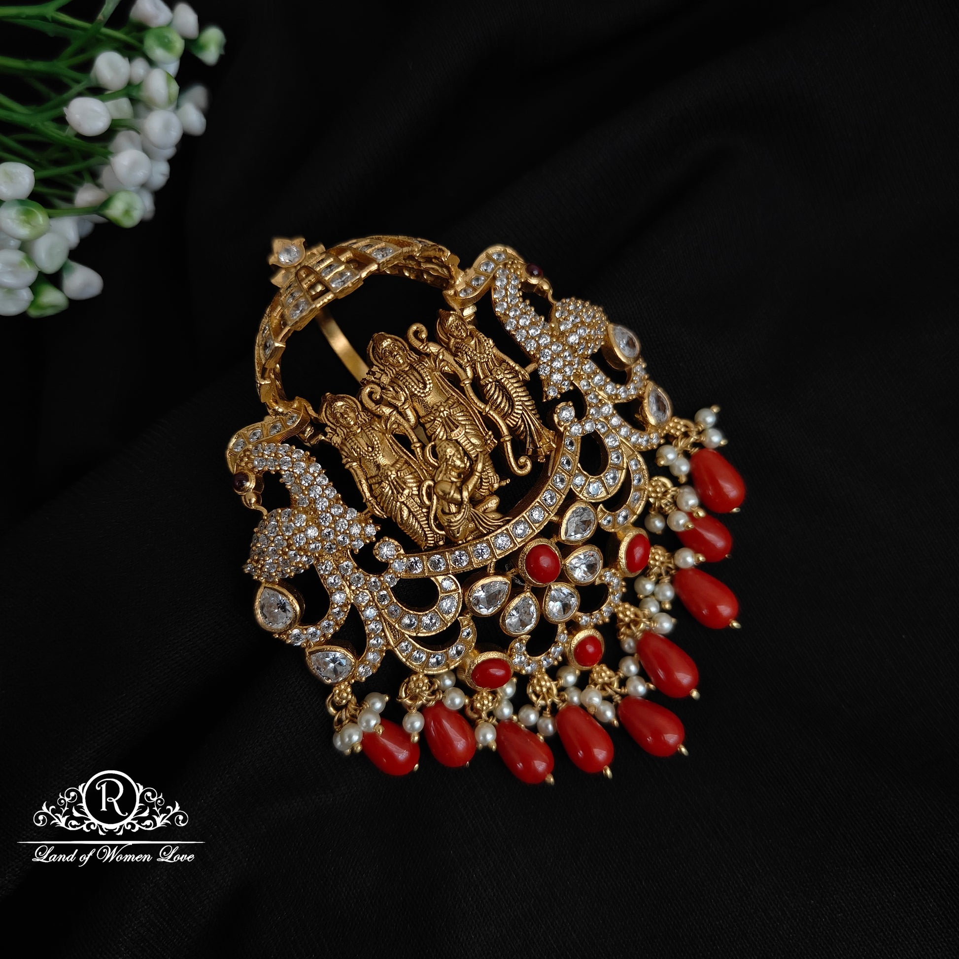 pendant silver ramparivara coral pendant-rc06m333 coral 92.5 silver ramala jewelry / ramala collections