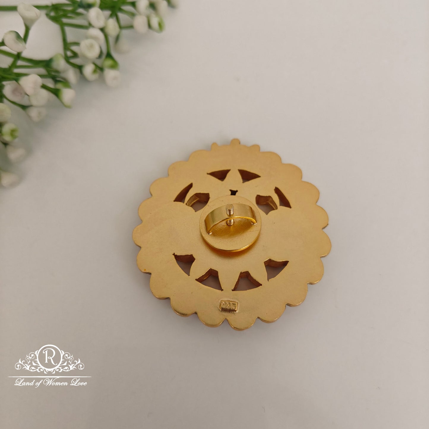 92.5 peacock design Kundans Hipbelt cumVaddanam pendant-RCPK012