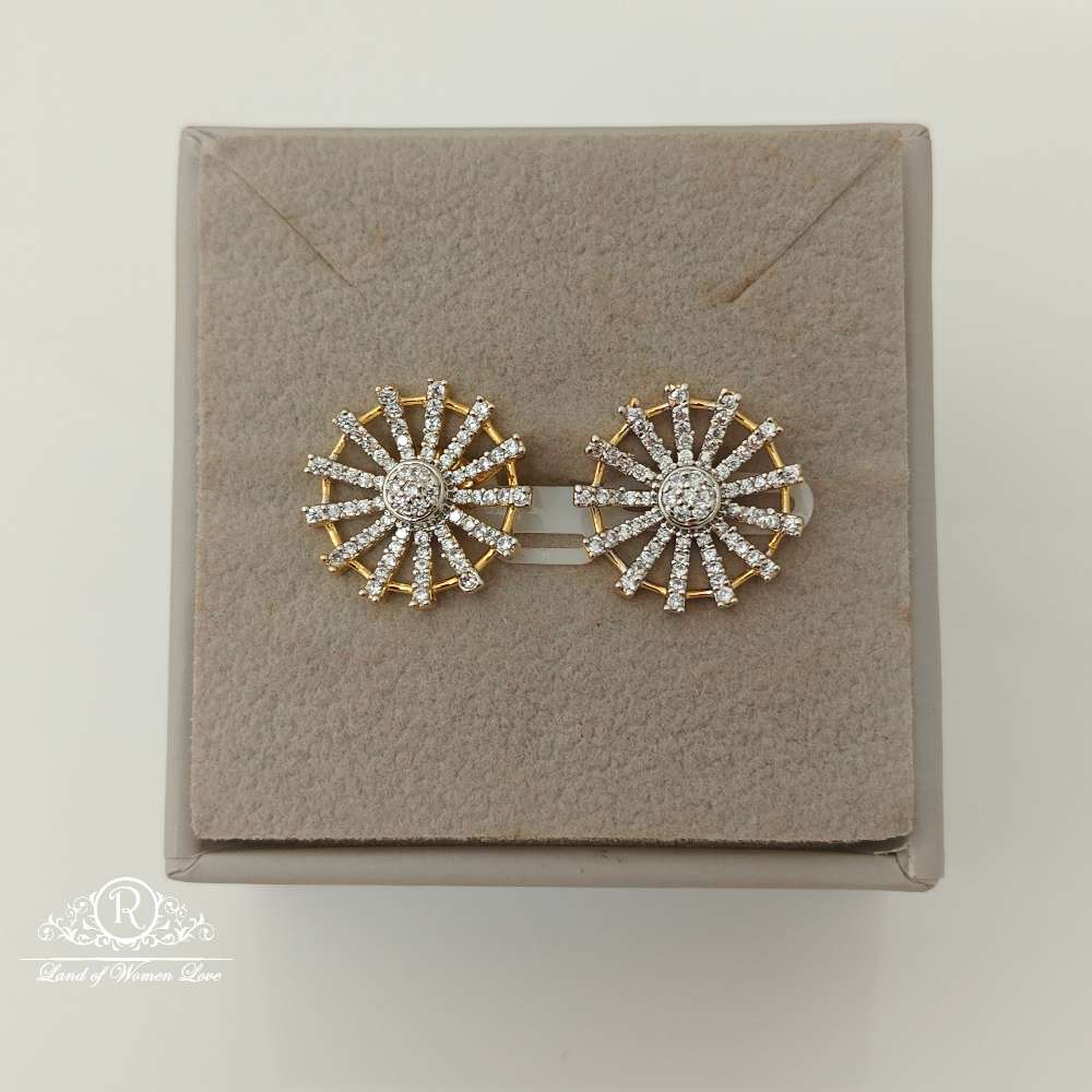 stud silver diamond replica design cz-stones earrings-rccp67 cz 92.5 silver ramala jewelry / ramala collections