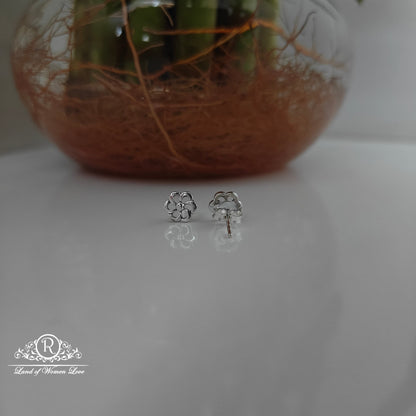 Silver start model  kids earrings-RCHS22