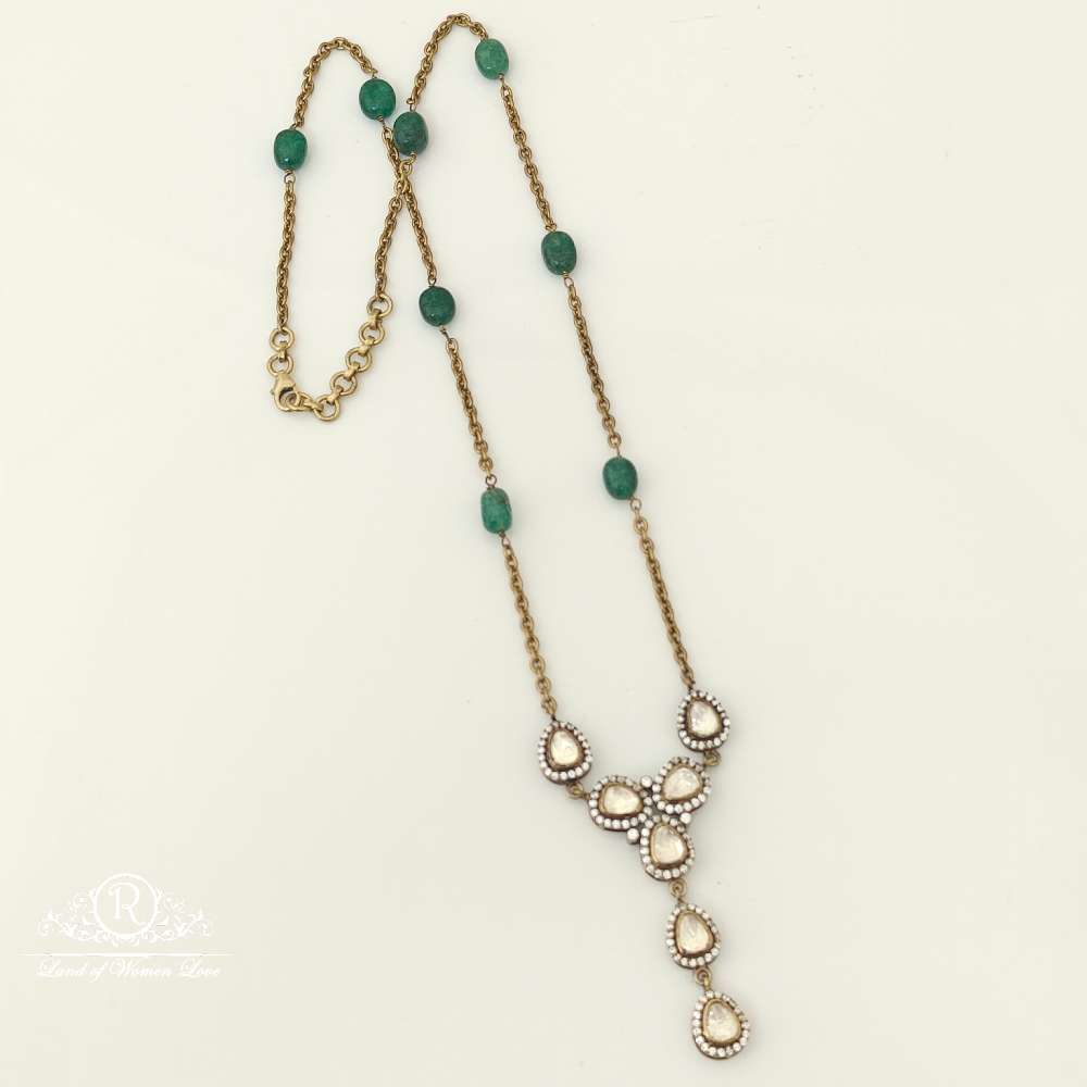 Silver Victorian Moissanite Design Chain- RC87-159P51