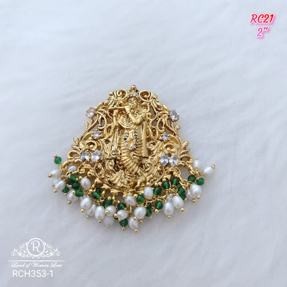 silver Loard krishna locket- RCH353-1