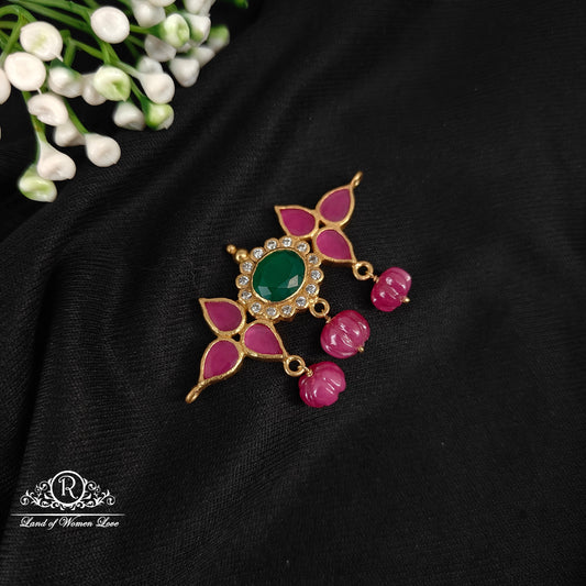 pendant 92.5 silver kundhan mala locket cum chocker pendant with hanging -rcl62-6 92.5 silver ramala jewelry / ramala collections