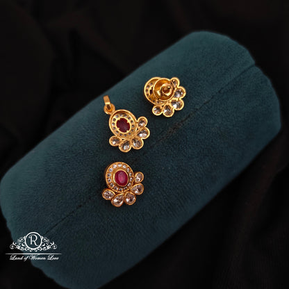 92.5 silver simple and Cute earrings with locket - RCBG081