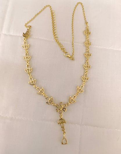 Silver CZ- White Stones Necklace With Matching Earrings-RCES33RCES34