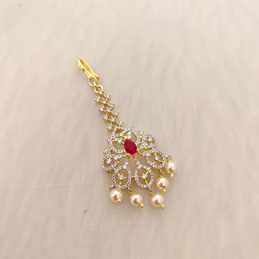 maang tikka silver diamond replica tikka -rcc275 92.5 silver ramala jewelry / ramala collections