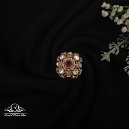 92.5 silver victorian white and pink stones side lockets-rcm1075 92.5 silver ramala jewelry / ramala collections