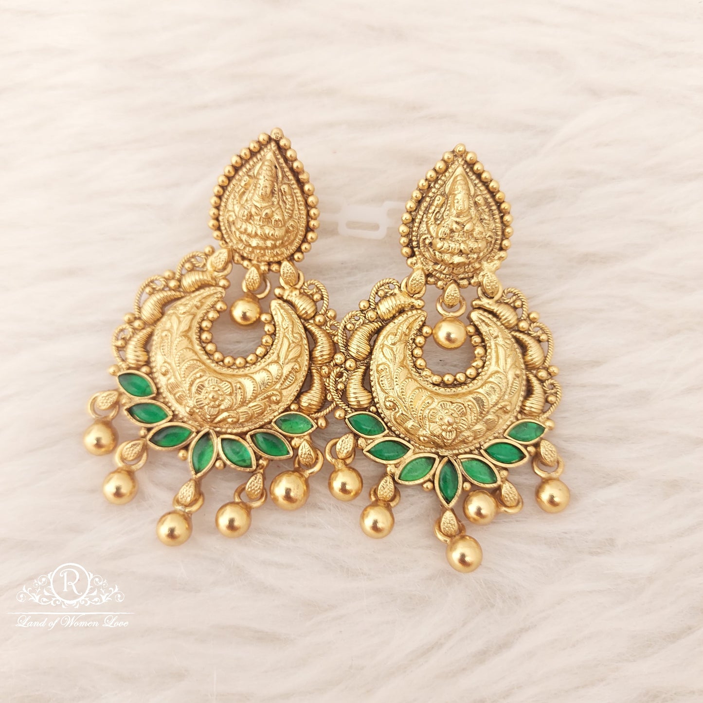 Silver Chandabali Earrings-C032