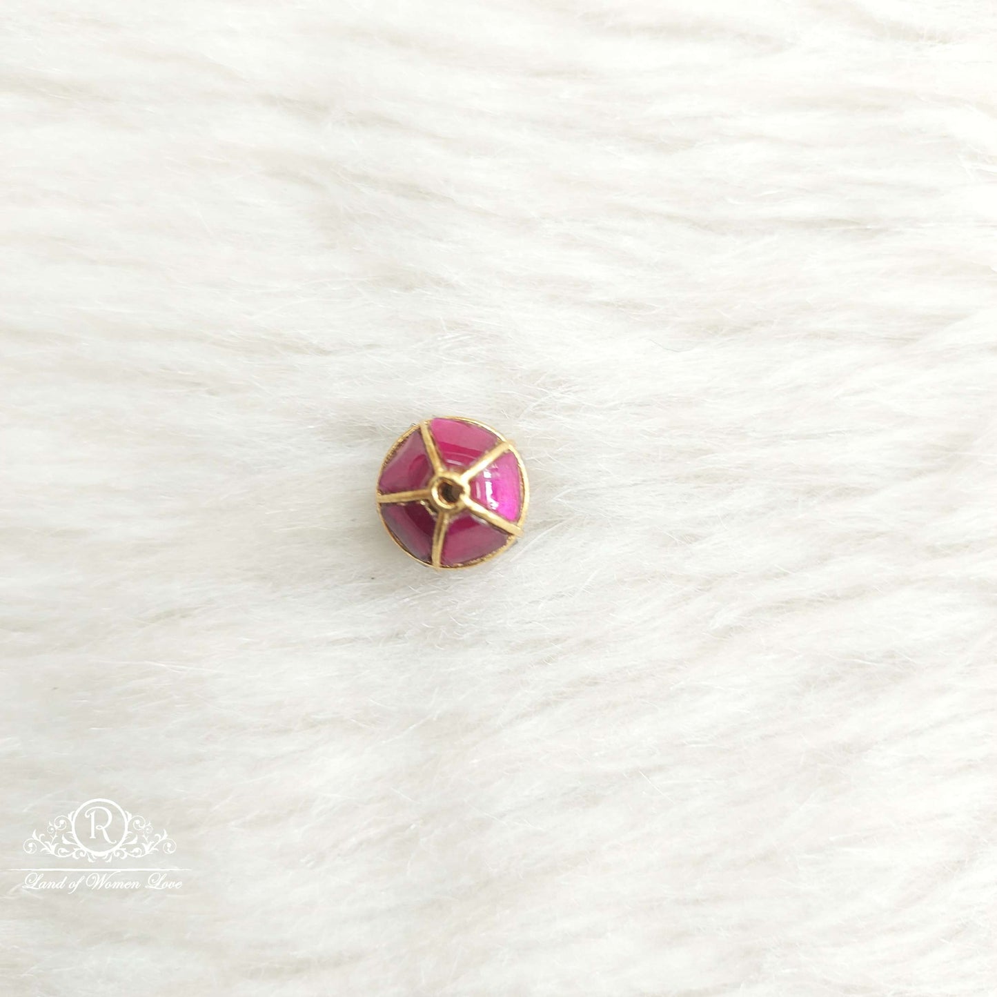 Silver Kundan Gold Ball-SA479