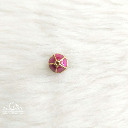 Silver Kundan Gold Ball-SA479