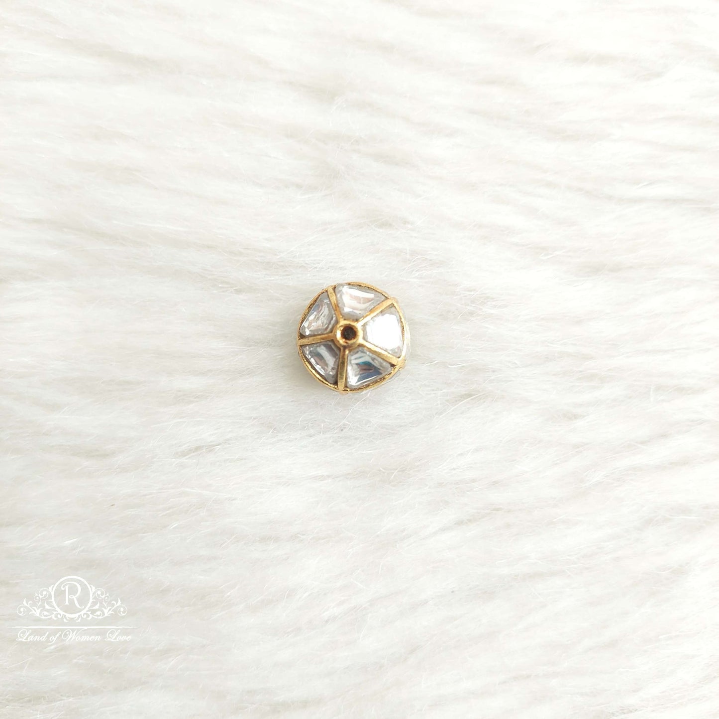 Silver Kundan Gold Ball-SA478