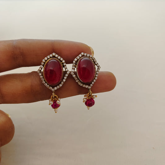 Silver victorian earrings -RCP082