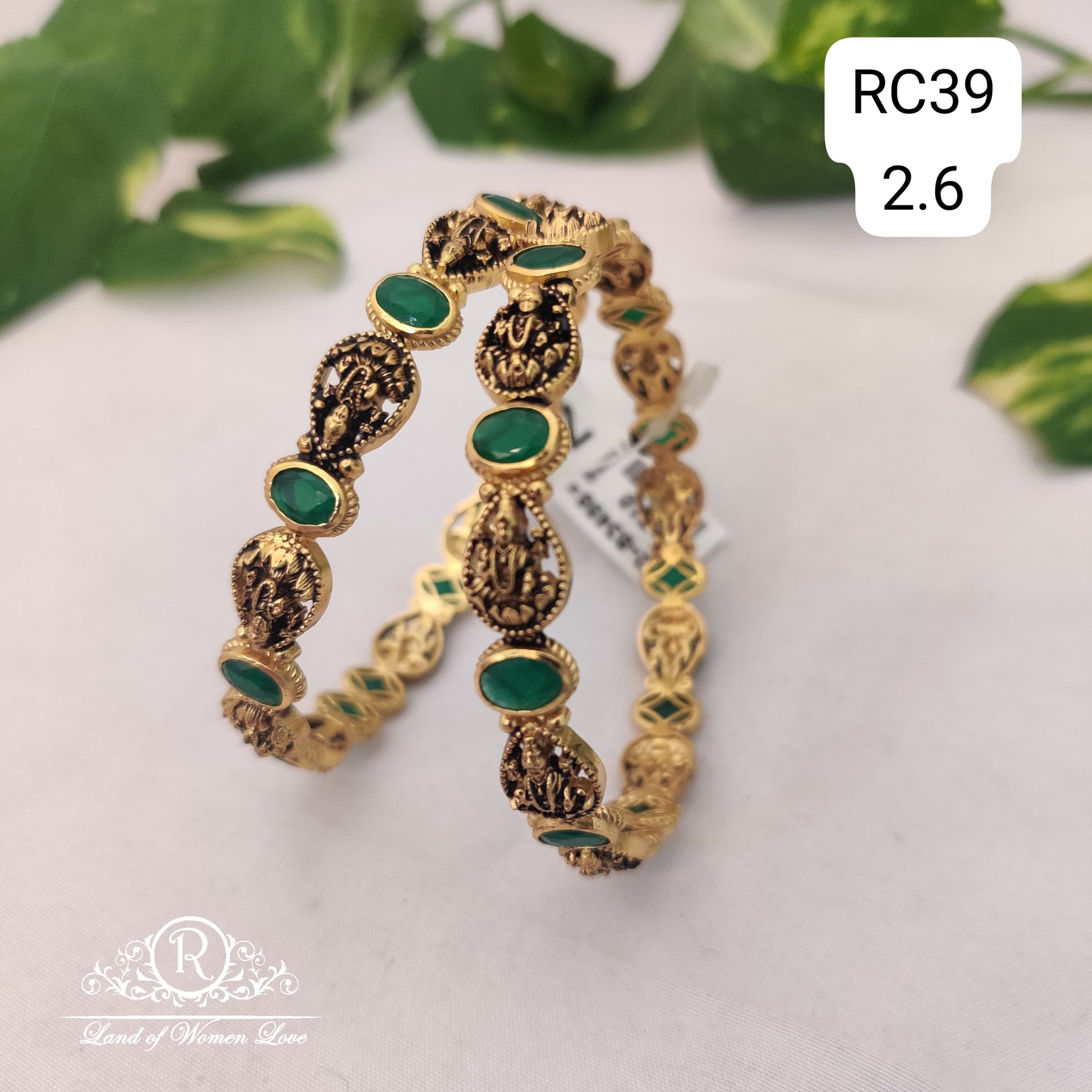 bangle silver lakshmi devi bangles-rcgh023 92.5 silver ramala jewelry / ramala collections