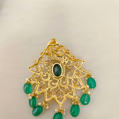 Silver CZ- stone peacock ÃƒÂ°Ã…Â¸Ã‚Â¦Ã…Â¡ pendant -RCD288