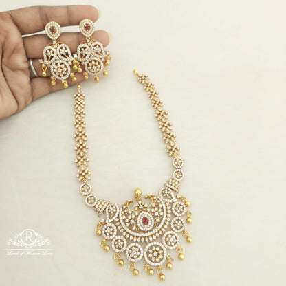 Silver CZ- Necklace With Earrings-C097C104