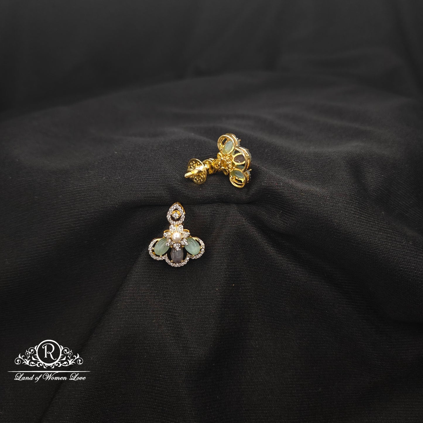 Amaya Beads Silver Diamond finishing Necklace set-RCDS019