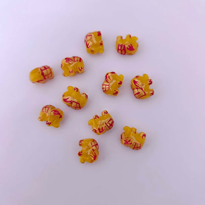 coral elephant beads -rcmj88-5 coral 92.5 silver ramala jewelry / ramala collections