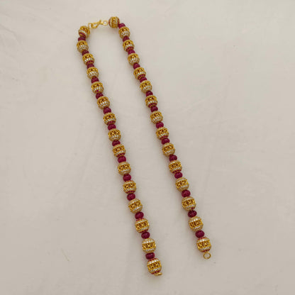 necklace silver cz-stone balls chain-rch336 cz 92.5 silver ramala jewelry / ramala collections