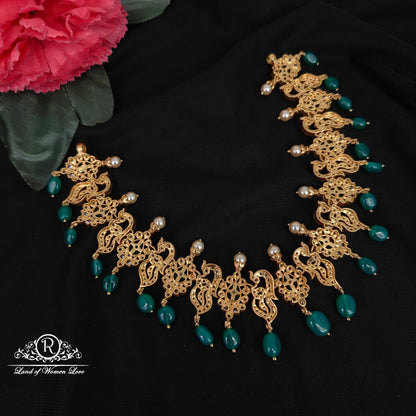 92.5 silver simple and Cute necklace with hanging beads-RCL68