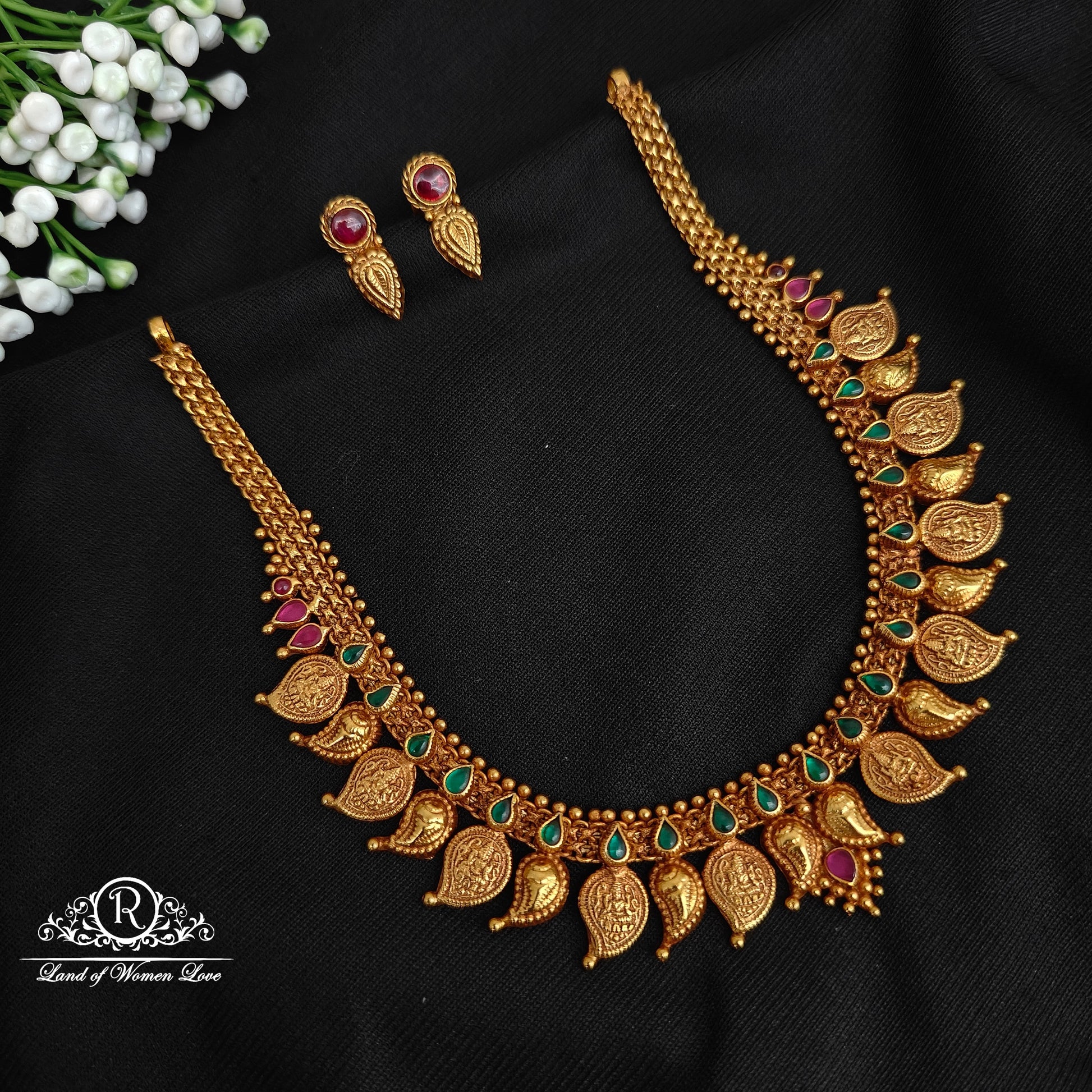 earrings 92.5silver simple and cute mango necklace with earringset -rcp157 92.5 silver ramala jewelry / ramala collections