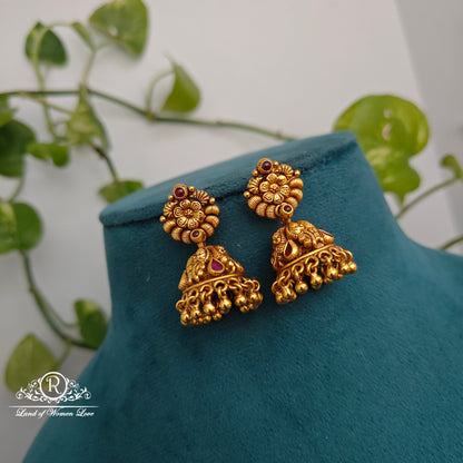 earrings silver flower design earrings -rcns024 92.5 silver ramala jewelry / ramala collections