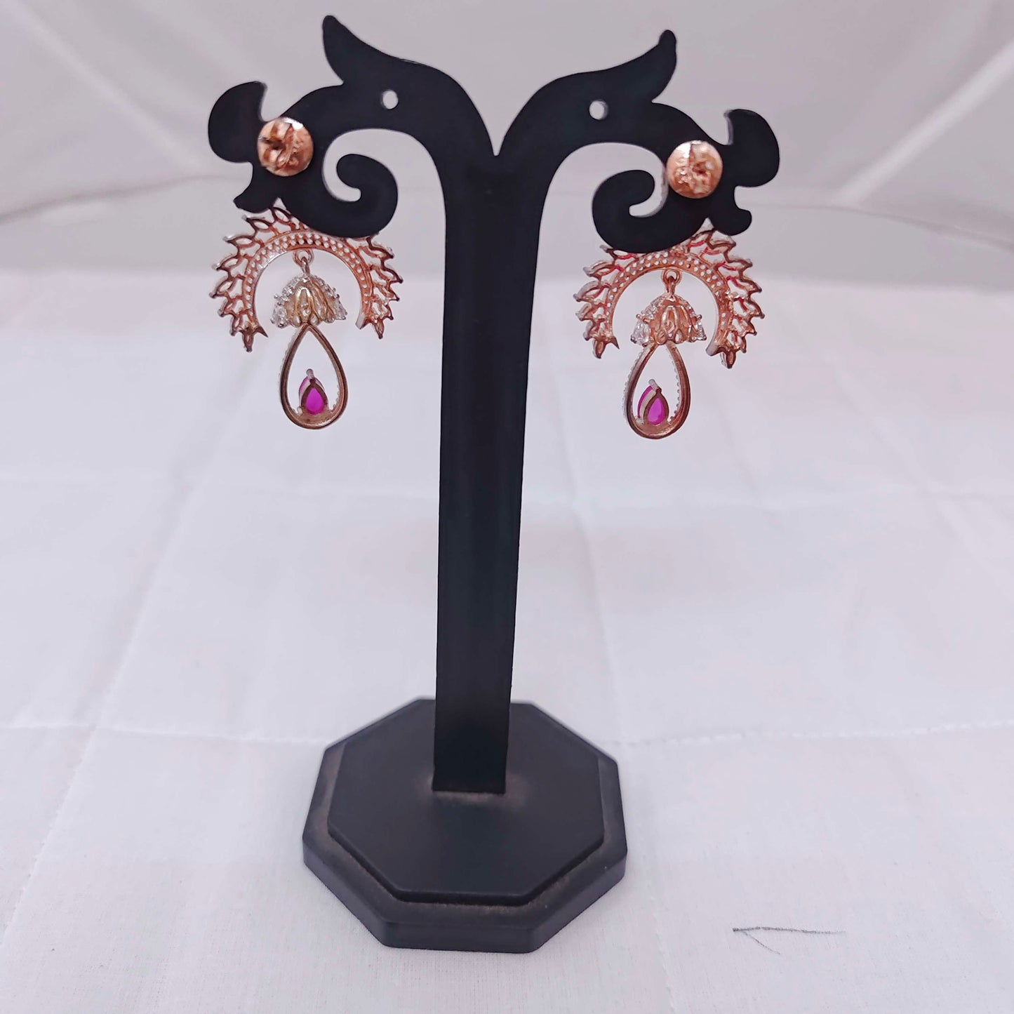 Silver CZ- Stones earrings designs -RCG015