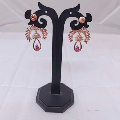 Silver CZ- Stones earrings designs -RCG015