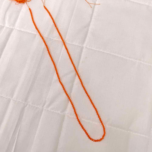 monalisa orange colour 2mm beads-rcmb23 92.5 silver ramala jewelry / ramala collections