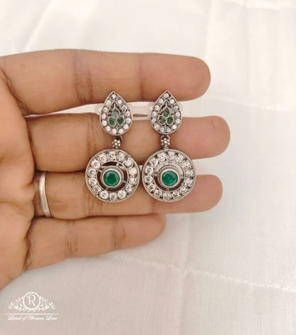 Oxidised Silver Earrings-H133