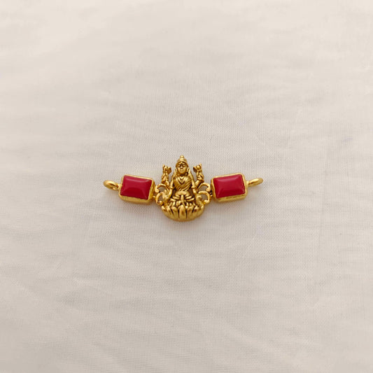 silver lakshmi devi coral locket-rcm593 coral 92.5 silver ramala jewelry / ramala collections