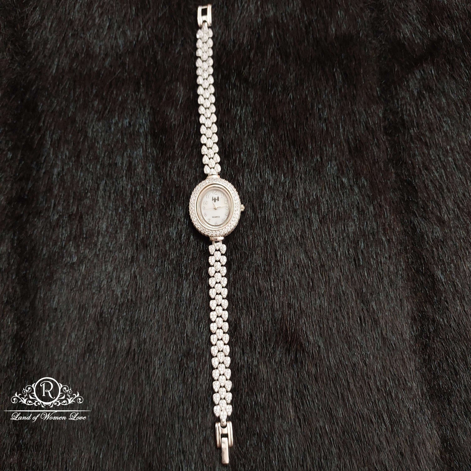silver white stones watch-ss05 92.5 silver ramala jewelry / ramala collections