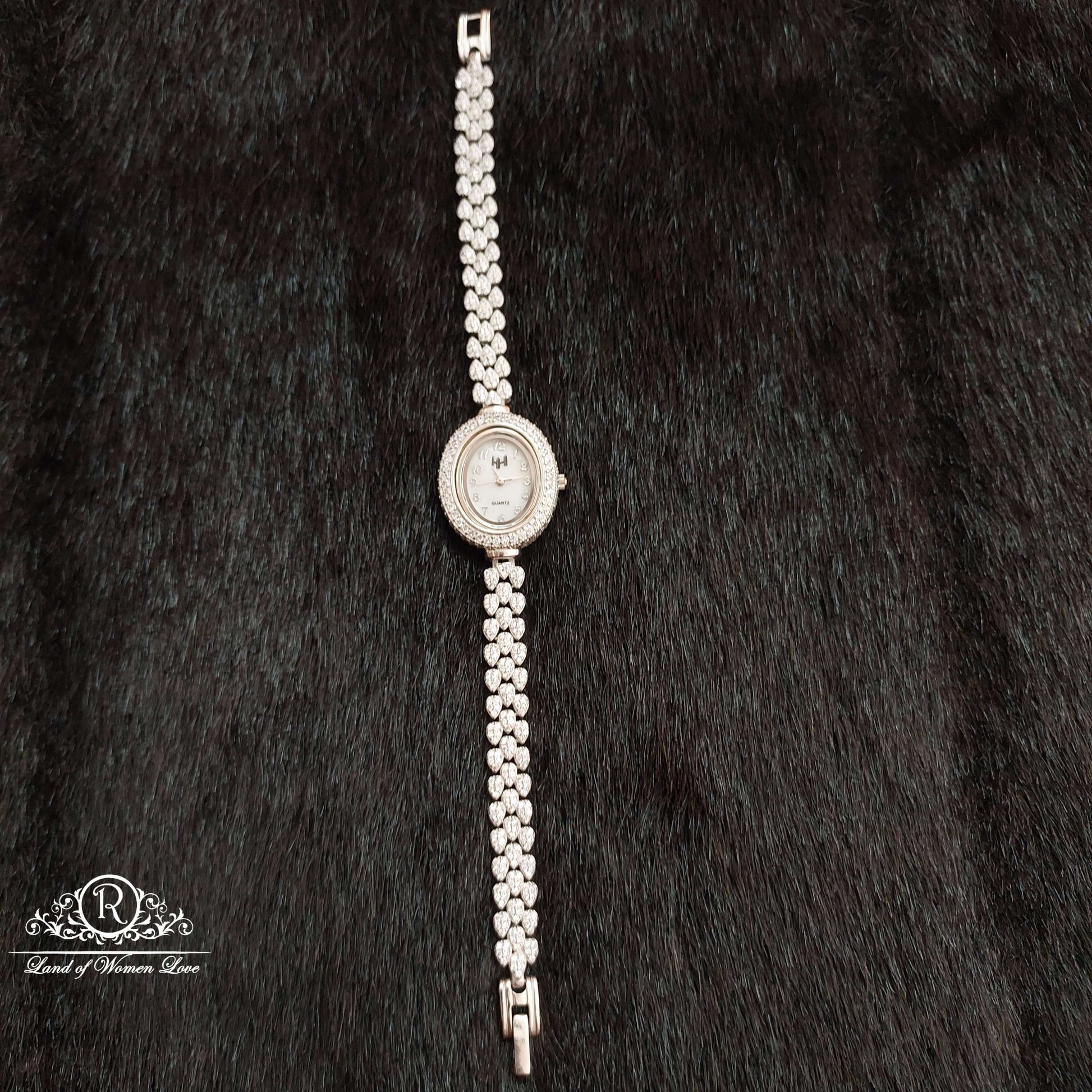 silver white stones watch-ss05 92.5 silver ramala jewelry / ramala collections