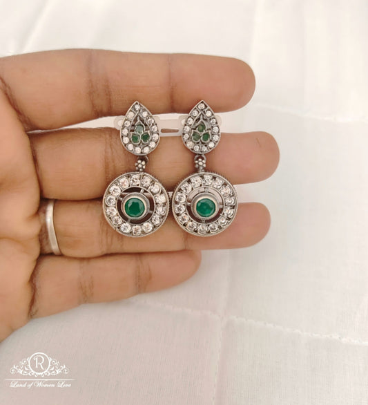 earrings oxidised silver earrings-h133 92.5 silver ramala jewelry / ramala collections