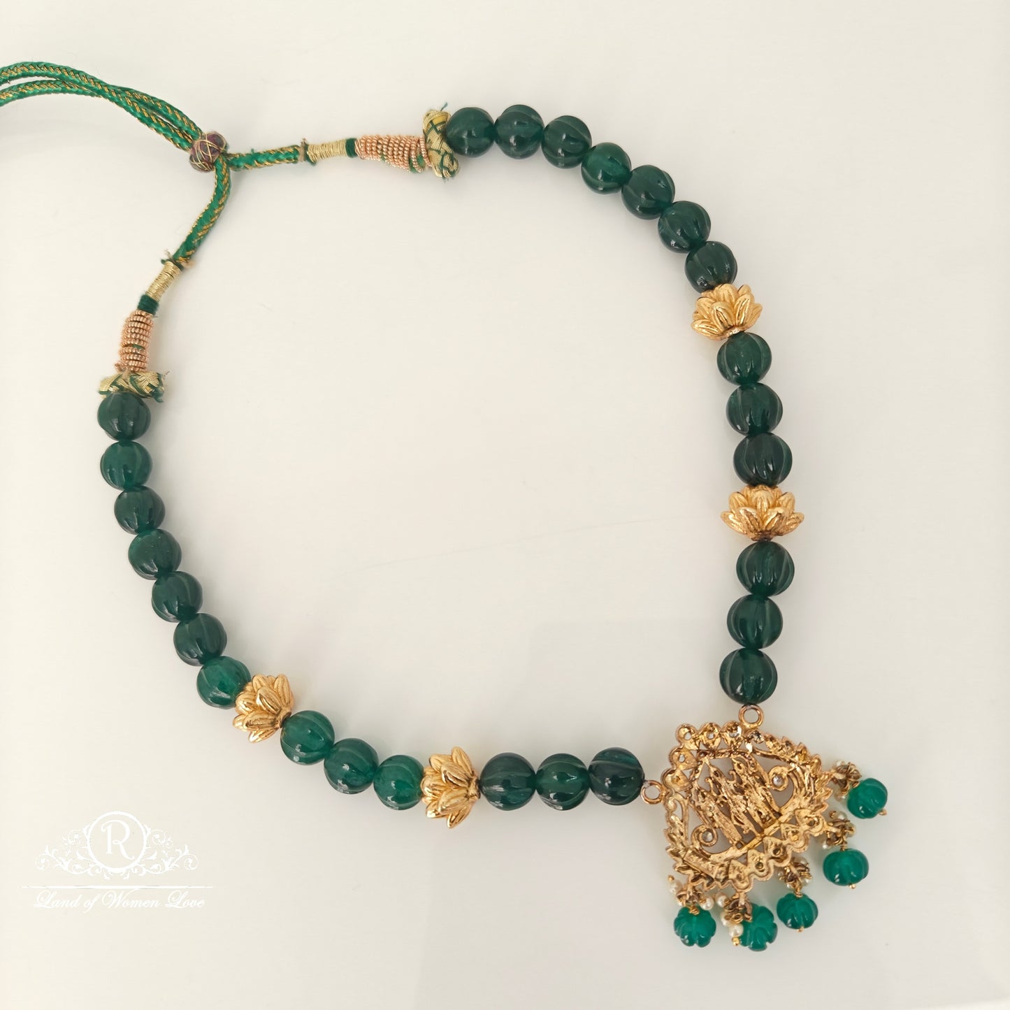 Ram parivar Design pumpkin beads Mala-RCH306