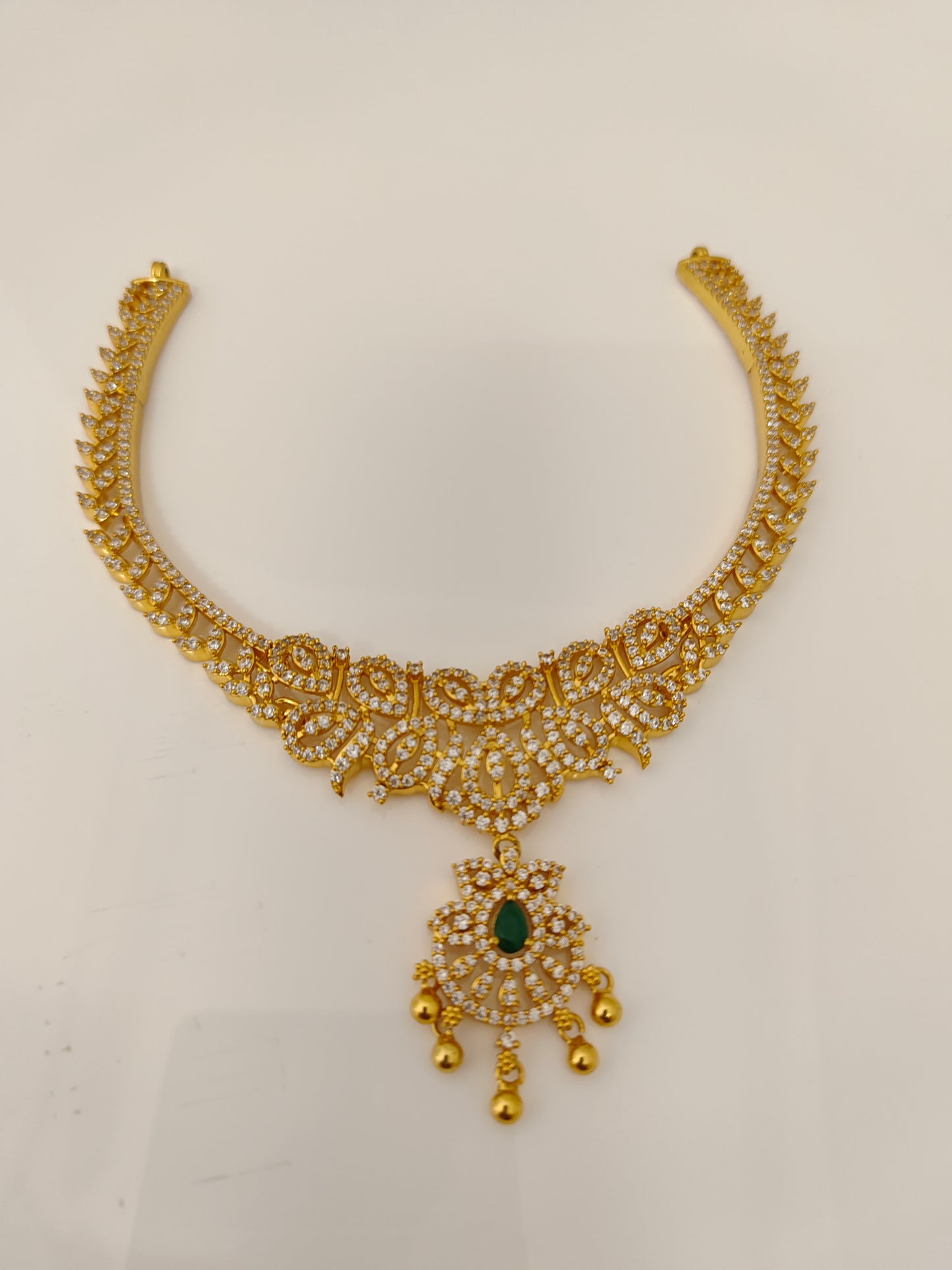 Silver CZ- necklace-RCH505