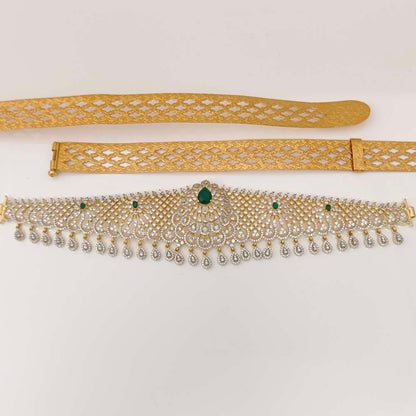 Silver CZ-Stones Vaddanam Designs-RCC316