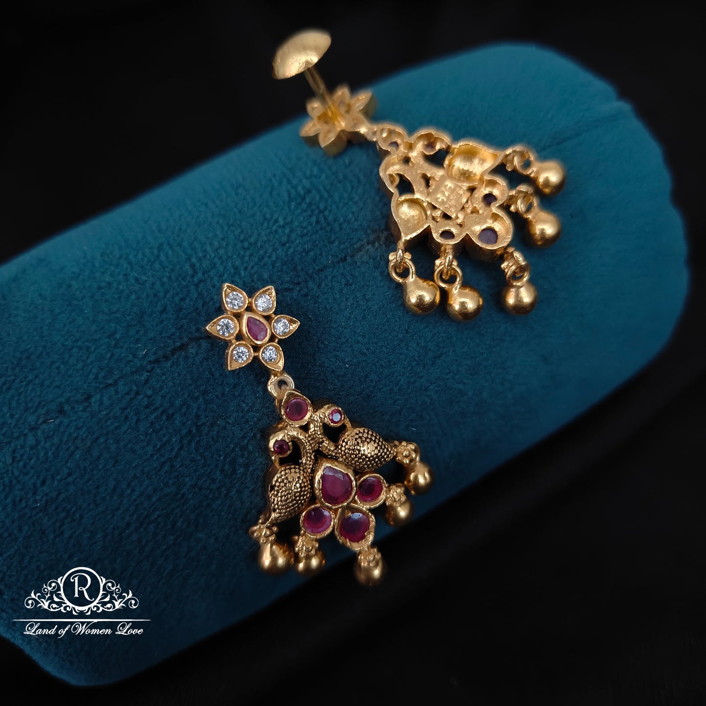 92.5 Silver Peacock design Earrings-RCL59