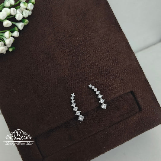 earrings silver ear cuffs-rchs40-4 cz 92.5 silver ramala jewelry / ramala collections