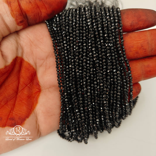 2mm black spinel - rcmj224 spinel 92.5 silver ramala jewelry / ramala collections