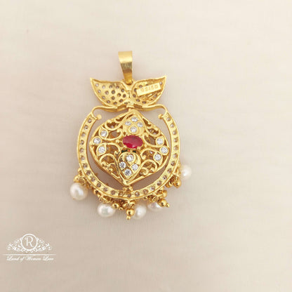 Silver CZ-Stones Double Side Locket-M123