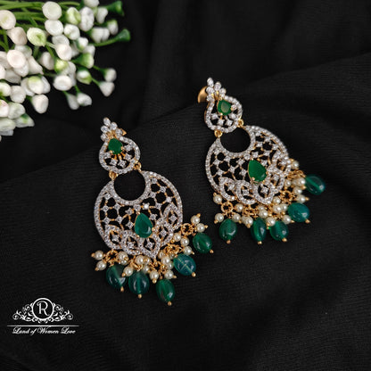 Silver diamond finishing necklace -RCM294