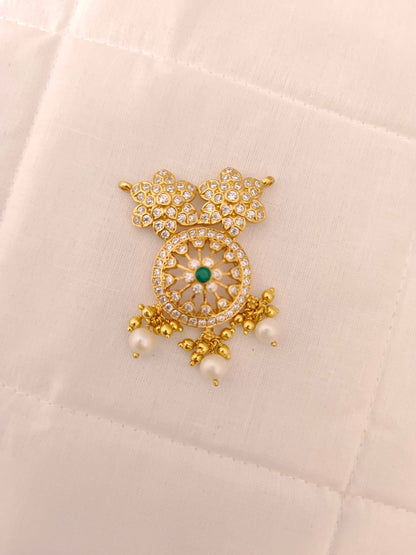 Silver White Stones Locket-M334