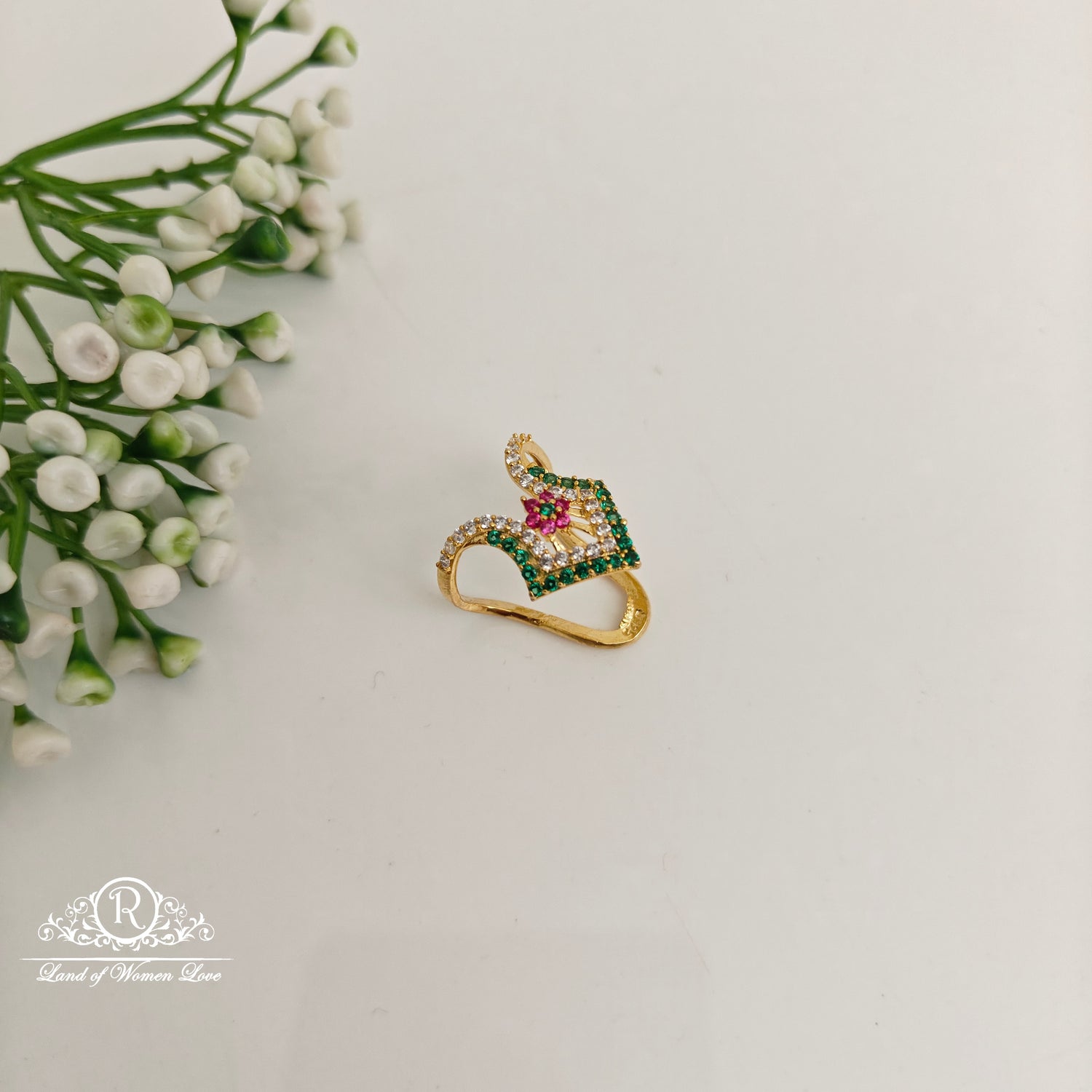 ring 92.5 silver simple and cute cz- stones vanki ring cz 92.5 silver ramala jewelry / ramala collections