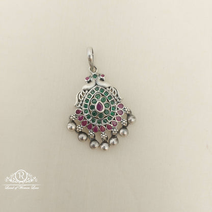 Silver Peacock Design Locket-M303