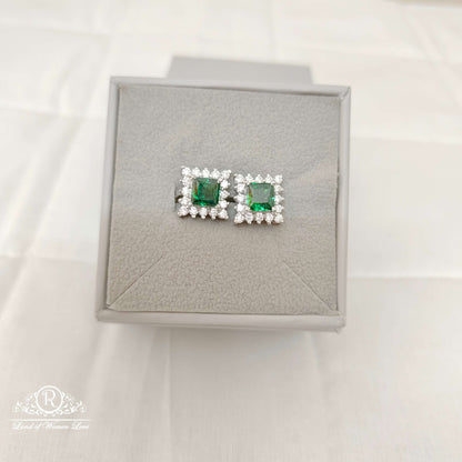 Silver CZ- Stones Earrings-RCES49