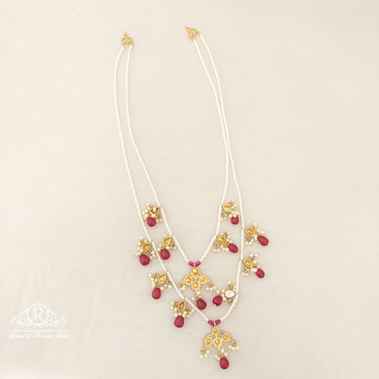 Silver Pearls Rani Haram-H101