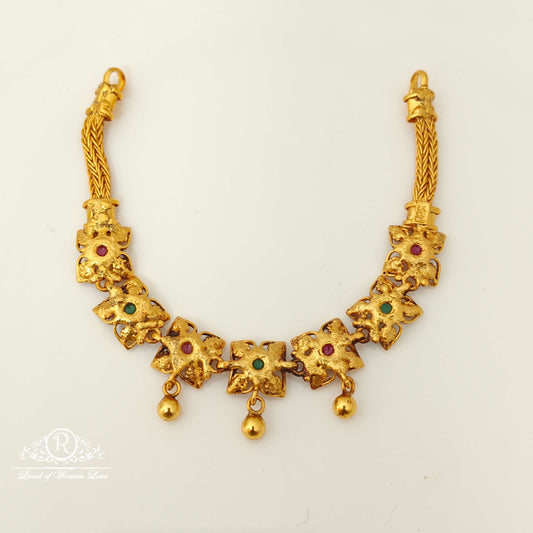 Silver Flower Design Chocker-RC87-60P16