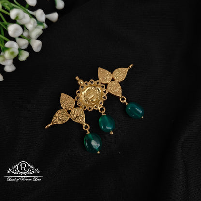 92.5 silver kundhan  mala locket cum chocker pendant with hanging -RCL62-1