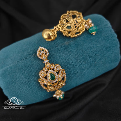 92.5 silver simple and Cute earrings with hangings -RCDS314